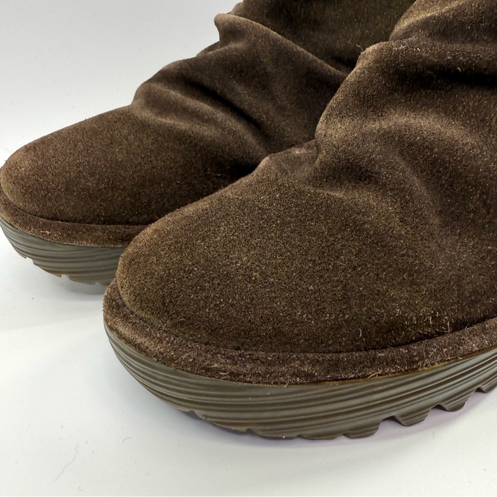 Fly London Yama Suede Wedge Ankle Booties Brown 39/US 8-8.5 - Picture 4 of 14